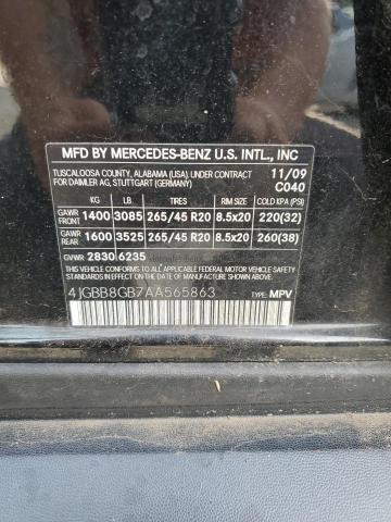 4JGBB8GB7AA565863 - 2010 MERCEDES-BENZ ML 350 4MATIC BLACK photo 14