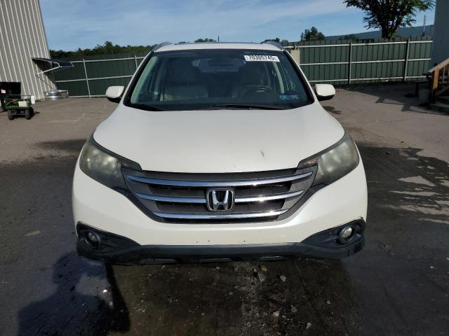 5J6RM4H72DL030166 - 2013 HONDA CR-V EXL WHITE photo 5