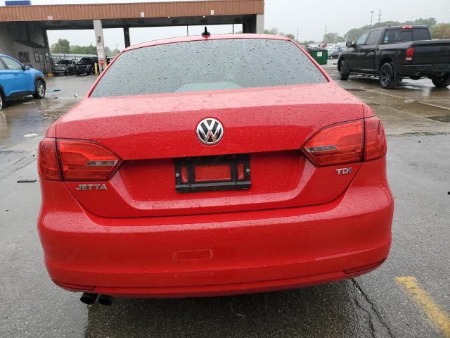 3VWLL7AJ1EM427984 - 2014 VOLKSWAGEN JETTA TDI RED photo 6