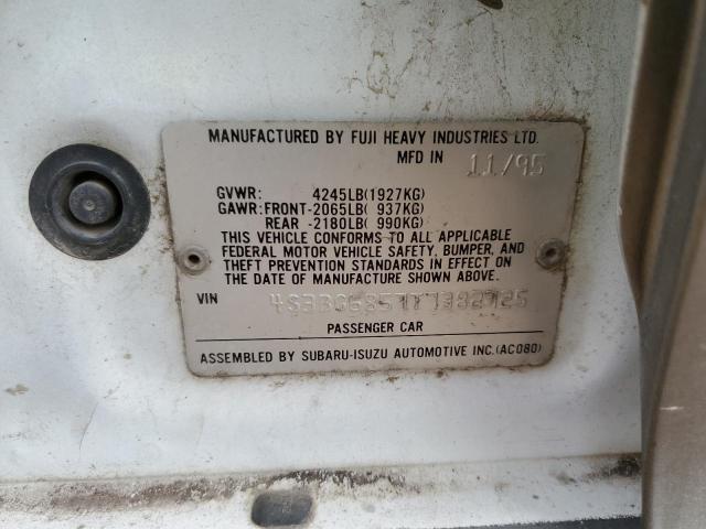 4S3BG6857T7382725 - 1996 SUBARU LEGACY OUTBACK WHITE photo 13
