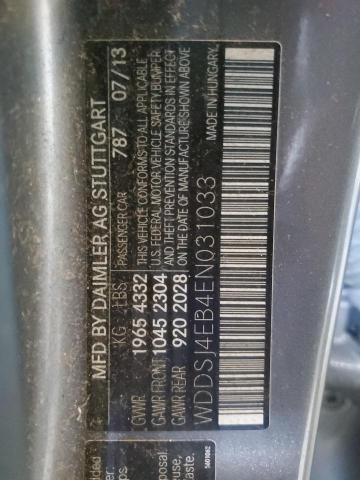 WDDSJ4EB4EN031033 - 2014 MERCEDES-BENZ CLA 250 GRAY photo 12