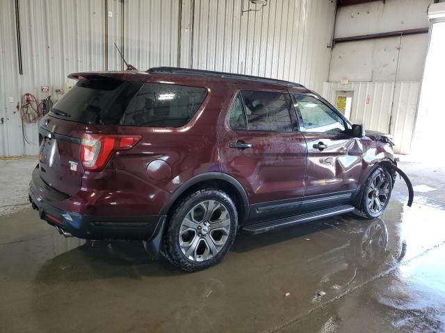 1FM5K8GT2JGC02261 - 2018 FORD EXPLORER SPORT Burgund zdjęcie 3