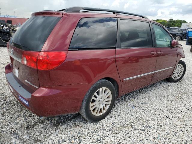 5TDZK22C88S105737 - 2008 TOYOTA SIENNA XLE BURGUNDY photo 3