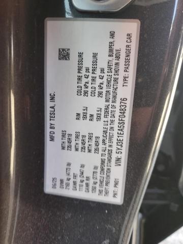 5YJ3E1EA5SF048376 - 2025 TESLA MODEL 3 GRAY photo 12