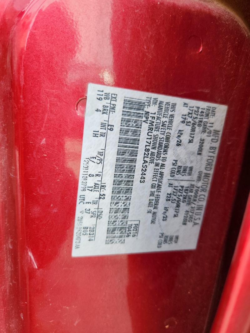 1FMRU17L82LA52443 - 2002 FORD EXPEDITION EDDIE BAUER RED photo 13