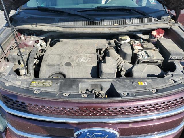 1FMHK8F85BGA63044 - 2011 FORD EXPLORER LIMITED BURGUNDY photo 12