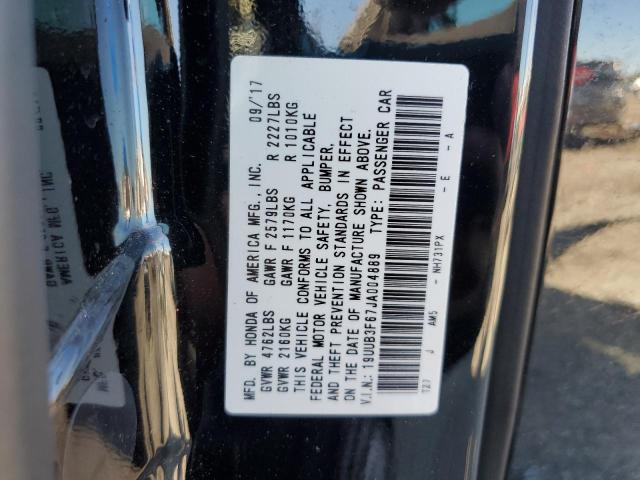 19UUB3F67JA004889 - 2018 ACURA TLX TECH+A Սև լուսանկար 12