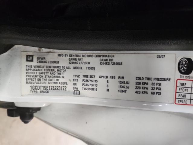 1GCDT19E178223172 - 2007 CHEVROLET COLORADO Ağ foto 12