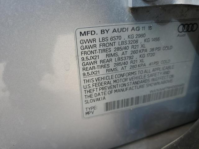 WA1VAAF79HD004401 - 2017 AUDI Q7 PRESTIGE SILVER photo 13