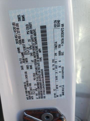 1FMCU0GX4GUB48820 - 2016 FORD ESCAPE SE WHITE photo 12