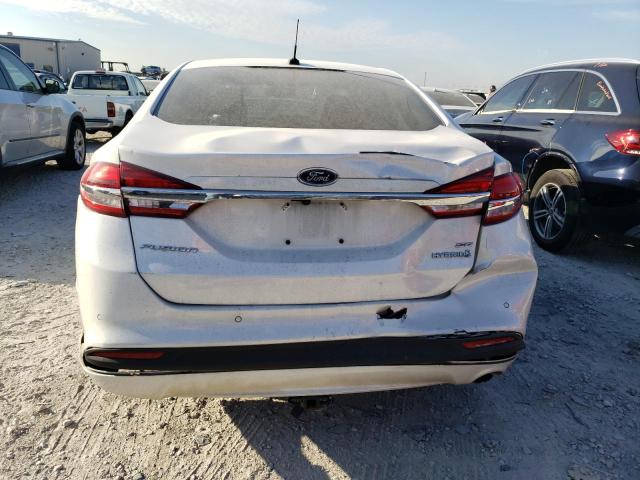 3FA6P0LU7HR349808 - 2017 FORD FUSION SE HYBRID WHITE photo 6