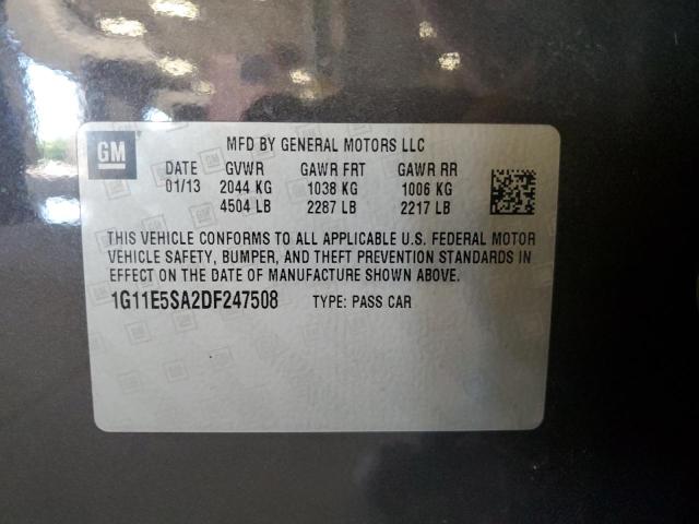 1G11E5SA2DF247508 - 2013 CHEVROLET MALIBU 2LT 灰色 照片 12