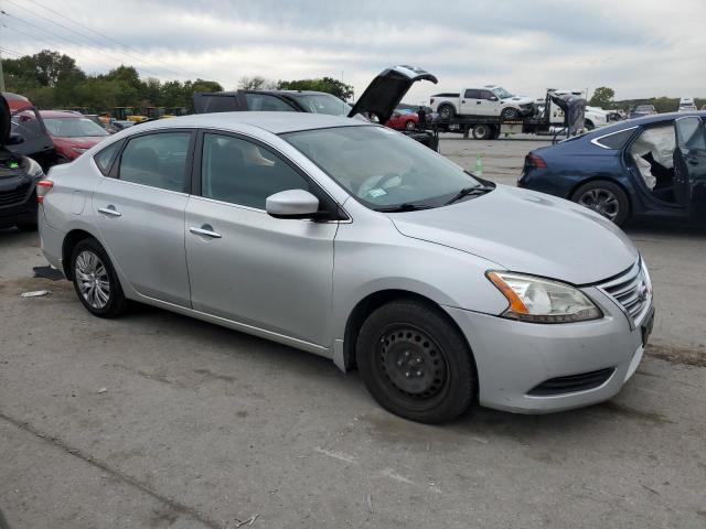 3N1AB7APXEY323510 - 2014 NISSAN SENTRA S SILVER photo 4