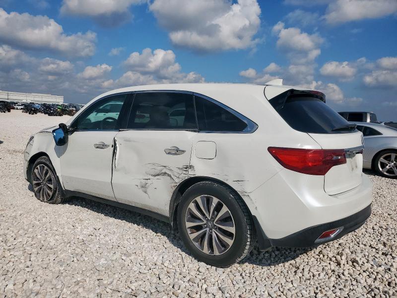 5FRYD3H45EB012992 - 2014 ACURA MDX TECHNOLOGY Blanc photo 2