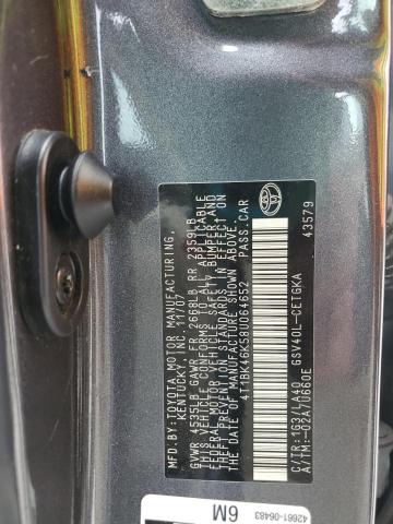 4T1BK46K58U064652 - 2008 TOYOTA CAMRY LE GRAY photo 12