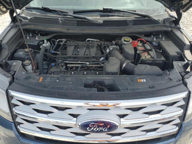 1FM5K8D83KGA45941 - 2019 FORD EXPLORER XLT أزرق صورة 12
