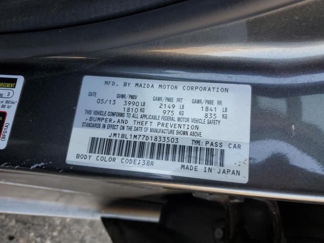 JM1BL1M77D1833503 - 2013 MAZDA 3 I CHARCOAL photo 13