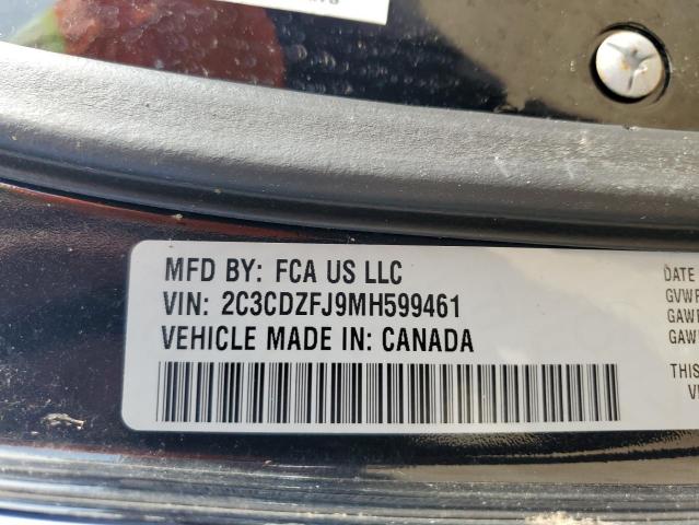 2C3CDZFJ9MH599461 - 2021 DODGE CHALLENGER R/T SCAT PACK BLACK photo 12