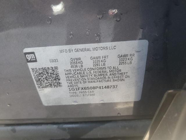 1G1FX6S08P4148737 - 2019 CHEVROLET 136 2LT GRAY photo 12