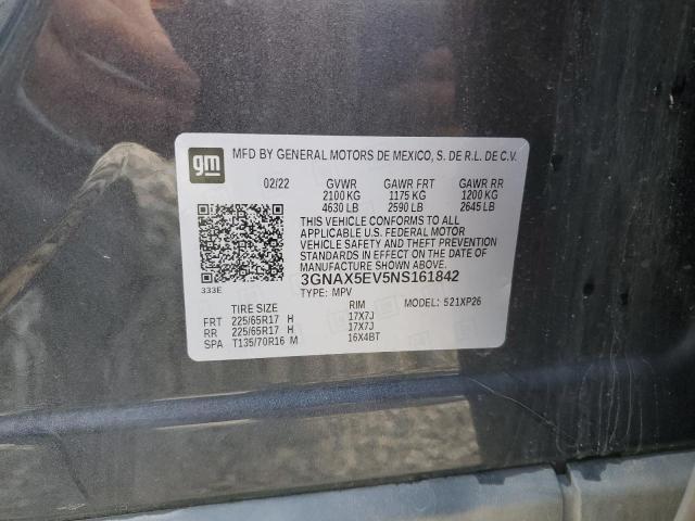 3GNAX5EV5NS161842 - 2022 CHEVROLET EQUINOX LS GRAY photo 13