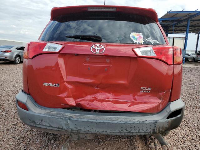 2T3RFREV2DW111049 - 2013 TOYOTA RAV4 XLE RED photo 6