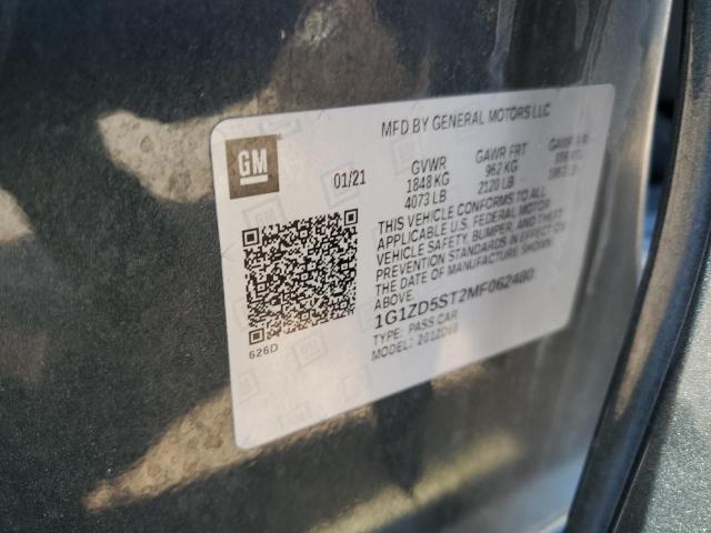 1G1ZD5ST2MF062480 - 2021 CHEVROLET MALIBU LT 黑色 照片 13