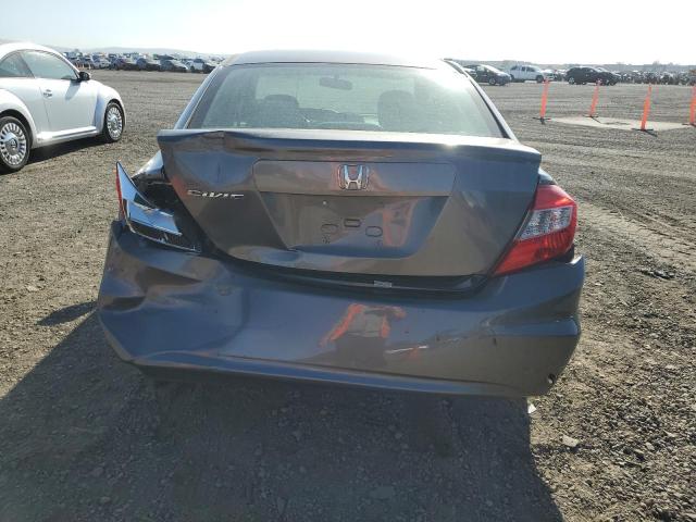 19XFB2F57CE367928 - 2012 HONDA CIVIC LX GRAY photo 6