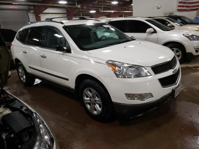 1GNKRFED9CJ389207 - 2012 CHEVROLET TRAVERSE LS WHITE photo 4