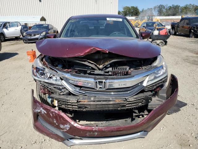 1HGCR2F33GA022760 - 2016 HONDA ACCORD LX BURGUNDY photo 5