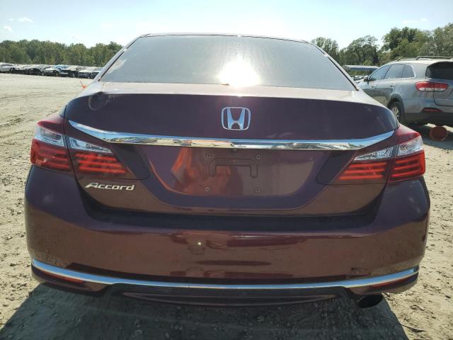 1HGCR2F33GA022760 - 2016 HONDA ACCORD LX BURGUNDY photo 6