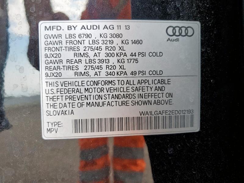 WA1LGAFE2ED012193 - 2014 AUDI Q7 PREMIUM PLUS 黑色 照片 14