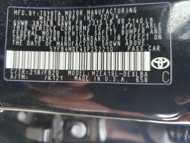 5YFB4MDE4SP252210 - 2025 TOYOTA COROLLA LE Қара фото 13