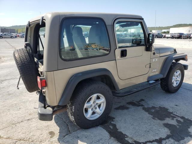 1J4FA39S24P725488 - 2004 JEEP WRANGLER X TAN photo 3