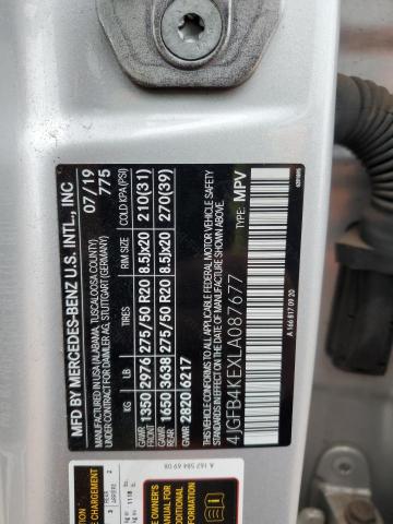 4JGFB4KEXLA087677 - 2020 MERCEDES-BENZ GLE 350 4MATIC SILVER photo 14