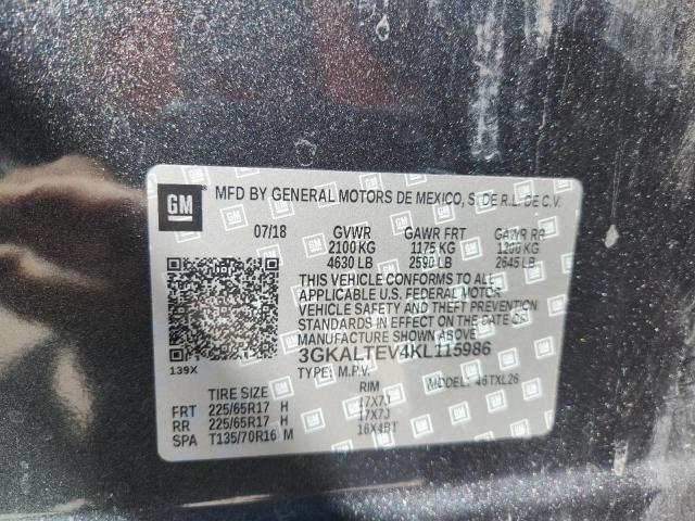 3GKALTEV4KL115986 - 2019 GMC TERRAIN SLE Графитовый фото 13