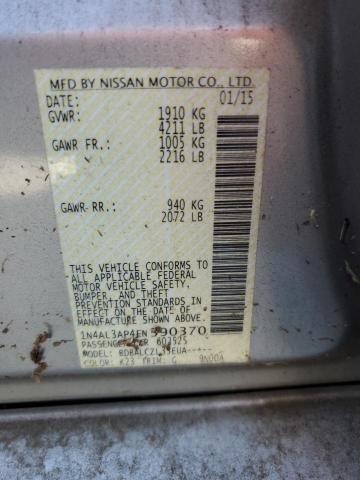 1N4AL3AP4FN390370 - 2015 NISSAN ALTIMA 2.5 SILVER photo 12