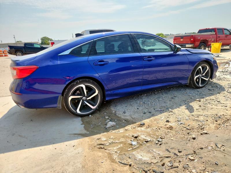 1HGCV1F34NA079987 - 2022 HONDA ACCORD SPORT BLUE photo 3
