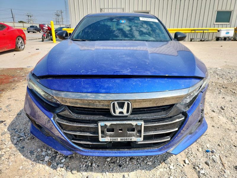 1HGCV1F34NA079987 - 2022 HONDA ACCORD SPORT BLUE photo 5
