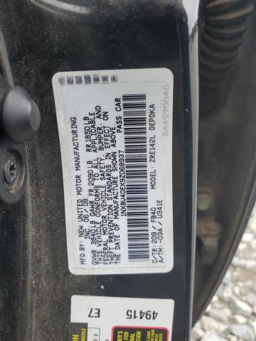 1NXBU40EX9Z068937 - 2009 TOYOTA COROLLA LE BASE BLACK photo 12