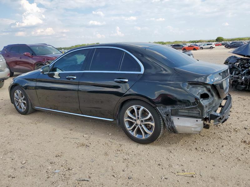 55SWF4KB1FU052504 - 2015 MERCEDES-BENZ C 300 4MATIC BLACK photo 2