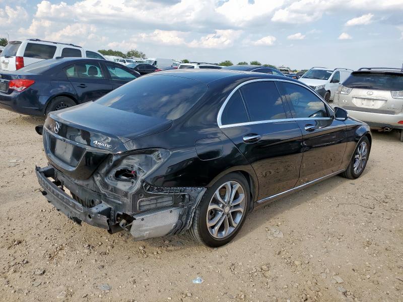 55SWF4KB1FU052504 - 2015 MERCEDES-BENZ C 300 4MATIC BLACK photo 3