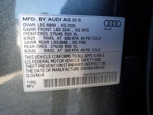 WA1DGAFEXFD020029 - 2015 AUDI Q7 PRESTIGE ნაცრისფერი ფოტო 13