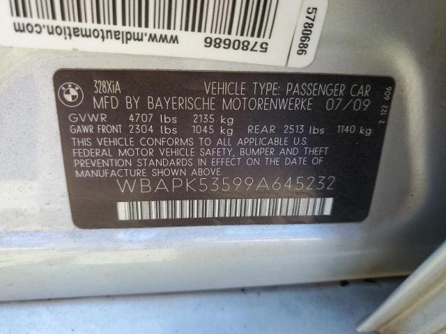 WBAPK53599A645232 - 2009 BMW 328 XI SULEV SILVER photo 12