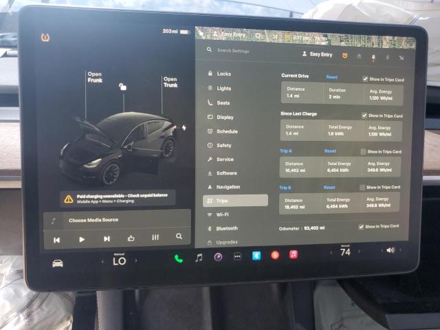 5YJYGDEE8MF190535 - 2021 TESLA MODEL Y WHITE photo 9