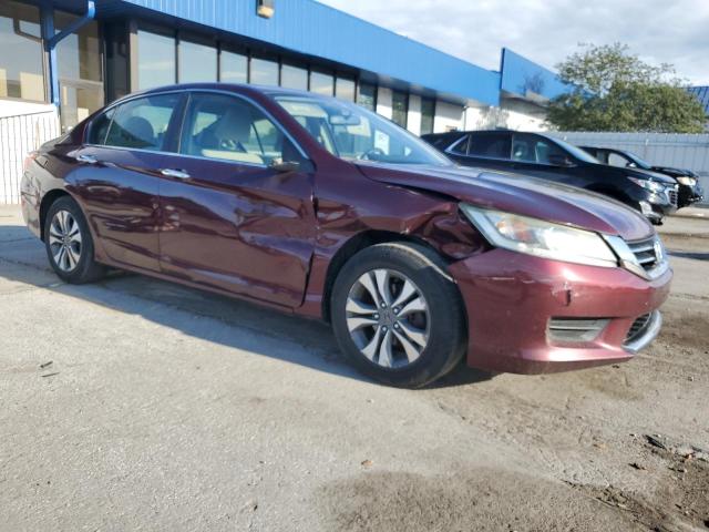 1HGCR2F39DA091688 - 2013 HONDA ACCORD LX მუქწითელი ფოტო 4