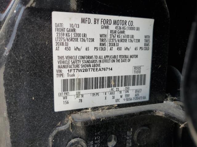 1FT7W2BT7EEA76714 - 2014 FORD F250 SUPER DUTY BLACK photo 12