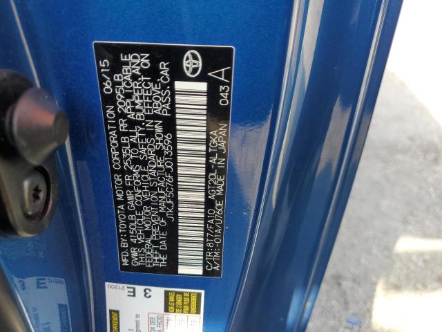 JTKJF5C76FJ013596 - 2015 TOYOTA SCION TC 蓝色 照片 12