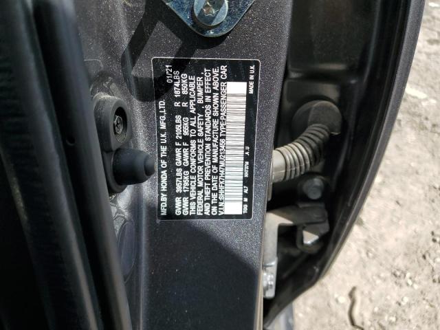 SHHFK7H47MU213456 - 2021 HONDA CIVIC SPORT GRAY photo 13