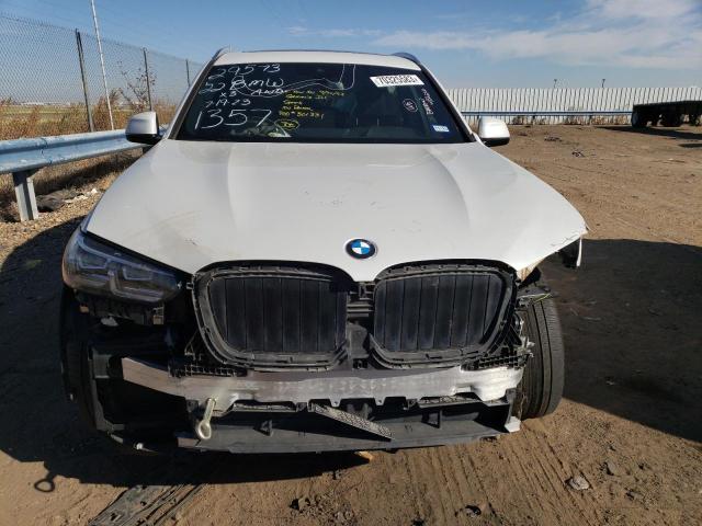 5UX53DP0XN9K21357 - 2022 BMW X3 XDRIVE30I WHITE photo 5