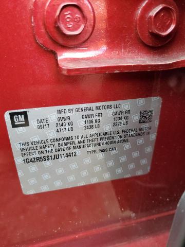 1G4ZR5SS1JU114412 - 2018 BUICK LACROSSE PREMIUM كستنائي صورة 13